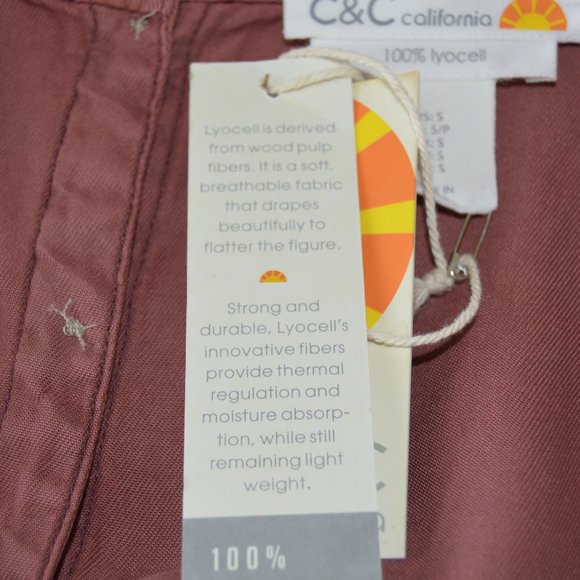 C & C California Vintage Look Tank, Dusty Rose, S - Picture 5 of 5